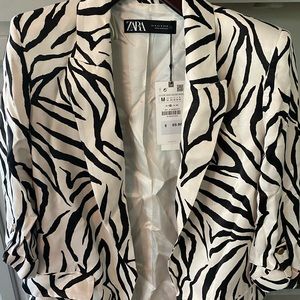 Zara brand new zebra print blazer !  tags still on.